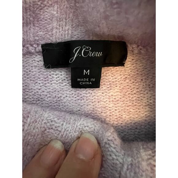 J.CREW turtle neck super soft sweater lavender wool, nylon, alpaca blend casual - Picture 3 of 10